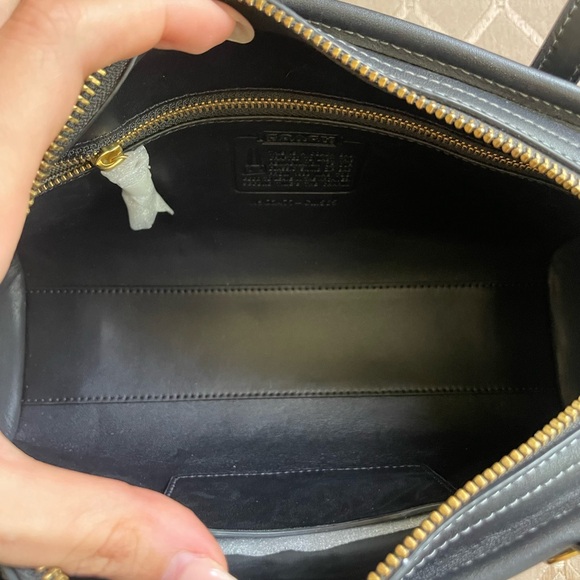 Coach Black Leather Swing Zip Shoulder Bag (Cherry Charm Included) - Picture 8 of 10